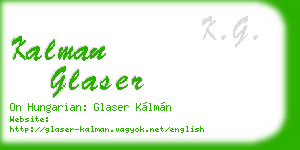 kalman glaser business card