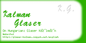 kalman glaser business card